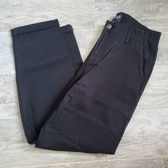 GAP Black Pants Women's 6 Classic Twill Casual Rolled Ankle NWT - Picture 1 of 9